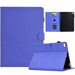 For iPad Air 10.5 2019 Solid Color Fiber Texture Smart Tablet Leather Case(Purple)