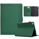 For iPad mini 5 / 4 / 3 / 2 / 1 Solid Color Fiber Texture Smart Tablet Leather Case(Green)