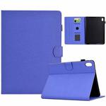 For iPad mini 6 Solid Color Fiber Texture Smart Tablet Leather Case(Purple)