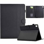 For Samsung Galaxy Tab A8 10.5 2021 Solid Color Fiber Texture Smart Tablet Leather Case(Black)