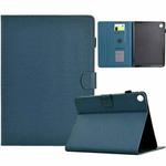 For Samsung Galaxy Tab A9+ Solid Color Fiber Texture Smart Tablet Leather Case(Royal Blue)