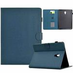 For Samsung Galaxy Tab A 10.5 Solid Color Fiber Texture Smart Tablet Leather Case(Royal Blue)