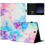 For Samsung Galaxy Tab A 8.0 T350 Marble Litchi Leather Smart Tablet Case(Purple Blue)