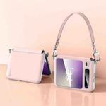 For Huawei Pura X SULADA Skin Feel Liquid Leather Phone Case with Strap(Pink)