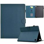 For Amazon Kindle Fire HD 8 2022 / 2020 Solid Color Fiber Texture Smart Tablet Leather Case(Royal Blue)