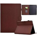 For Amazon Kindle 11th 2022 Solid Color Fiber Texture Smart Tablet Leather Case(Brown)