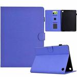 For Amazon Kindle Fire HD 10 2023 / 2021 Solid Color Fiber Texture Smart Tablet Leather Case(Purple)