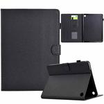 For Amazon Kindle Fire 7 2022 Solid Color Fiber Texture Smart Tablet Leather Case(Black)