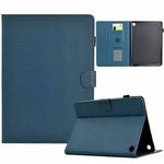 For Amazon Kindle Fire 7 2022 Solid Color Fiber Texture Smart Tablet Leather Case(Royal Blue)