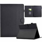 For Amazon Kindle Paperwhite 4 / 3 / 2 / 1 Solid Color Fiber Texture Smart Tablet Leather Case(Black)