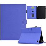 For Amazon Kindle Fire HD 8 Plus 2022 / 2020 Solid Color Fiber Texture Smart Tablet Leather Case(Purple)