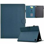 For Amazon Kindle Fire HD 10 Plus 2021 Solid Color Fiber Texture Smart Tablet Leather Case(Royal Blue)