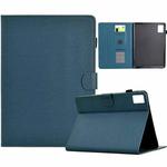 For Lenovo Tab M11 / Xiaoxin Pad 2024 Solid Color Fiber Texture Smart Tablet Leather Case(Royal Blue)