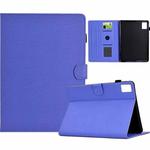 For Lenovo Tab M11 / Xiaoxin Pad 2024 Solid Color Fiber Texture Smart Tablet Leather Case(Purple)