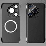 For Huawei Pura 70 Borderless Upshrink Camera Protection Magnetic Phone Case(Black)