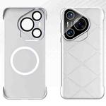 For Huawei Pura 70 Borderless Upshrink Camera Protection Magnetic Phone Case(Silver)