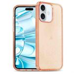 For iPhone 16 Plus Glitter Powder TPU Hybrid PC Phone Case(Orange)