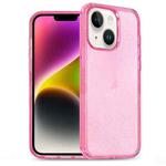For iPhone 14 Plus Glitter Powder TPU Hybrid PC Phone Case(Pink)