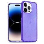 For iPhone 14 Pro Glitter Powder TPU Hybrid PC Phone Case(Purple)