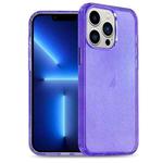 For iPhone 13 Pro Glitter Powder TPU Hybrid PC Phone Case(Purple)