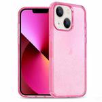 For iPhone 13 Glitter Powder TPU Hybrid PC Phone Case(Pink)
