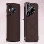 For Huawei Pura 70 Borderless Upshrink Camera Protection Phone Case(Brown)