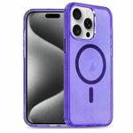 For iPhone 15 Pro Max Glitter Powder TPU Hybrid PC MagSafe Phone Case(Purple)