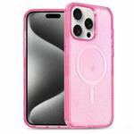 For iPhone 15 Pro Max Glitter Powder TPU Hybrid PC MagSafe Phone Case(Pink)