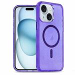 For iPhone 15 Plus Glitter Powder TPU Hybrid PC MagSafe Phone Case(Purple)