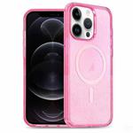 For iPhone 12 Pro Glitter Powder TPU Hybrid PC MagSafe Phone Case(Pink)