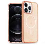 For iPhone 12 Pro Glitter Powder TPU Hybrid PC MagSafe Phone Case(Orange)