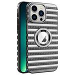 For iPhone 13 Pro Max Cooling Ladder Electroplated Hollow Phone Case(Black)