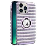 For iPhone 13 Pro Max Cooling Ladder Electroplated Hollow Phone Case(Purple)