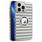 For iPhone 13 Pro Cooling Ladder Electroplated Hollow Phone Case(Silver)