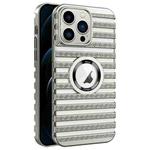 For iPhone 12 Pro Max Cooling Ladder Electroplated Hollow Phone Case(Silver)