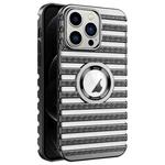 For iPhone 12 Pro Cooling Ladder Electroplated Hollow Phone Case(Black)