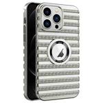 For iPhone 12 Pro Cooling Ladder Electroplated Hollow Phone Case(Silver)