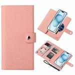 For iPhone 15 ViLi GHA-C Series RFID MagSafe Magnetic Flip Leather Phone Case(Pink)