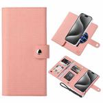 For iPhone 15 Pro Max ViLi GHA-C Series RFID MagSafe Magnetic Flip Leather Phone Case(Pink)