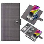 For iPhone 14 Plus ViLi GHA-C Series RFID MagSafe Magnetic Flip Leather Phone Case(Grey)