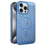 For iPhone 15 Pro Max Hollow Cooling MagSafe Phone Case(Sky Blue)