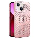 For iPhone 13 Hollow Cooling MagSafe Phone Case(Rose Gold)