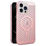 For iPhone 12 Pro Hollow Cooling MagSafe Phone Case(Rose Gold)