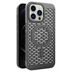 For iPhone 12 Pro Hollow Cooling MagSafe Phone Case(Black)