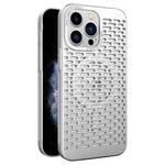 For iPhone 11 Pro Max Hollow Cooling MagSafe Phone Case(Silver)