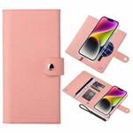 For iPhone 14 ViLi GHB-C Series RFID MagSafe Magnetic Flip Leather Phone Case(Pink)