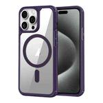 For iPhone 15 Pro MagSafe Acrylic Hybrid TPU Phone Case(Purple)