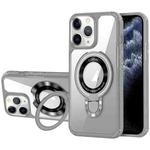 For iPhone 11 Pro Max MagSafe Acrylic Hybrid TPU Phone Case with Holder(Grey)