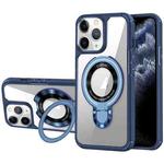 For iPhone 11 Pro MagSafe Acrylic Hybrid TPU Phone Case with Holder(Royal Blue)