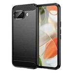 For Google Pixel 9a Carbon Fiber Brushed Texture TPU Phone Case(Black)